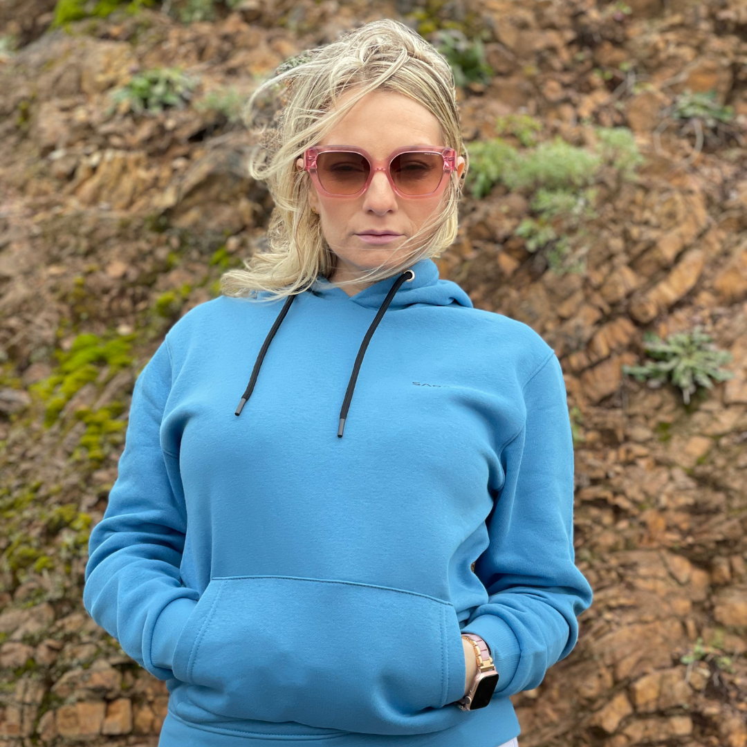 Women Sada Basic Hoodie Blue