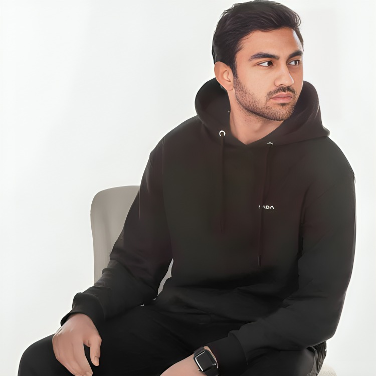 Men Sada Basic Hoodie Black