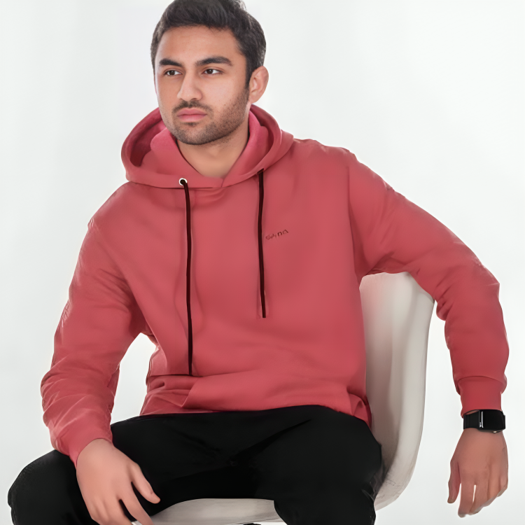 Men Sada Basic Hoodie Pink