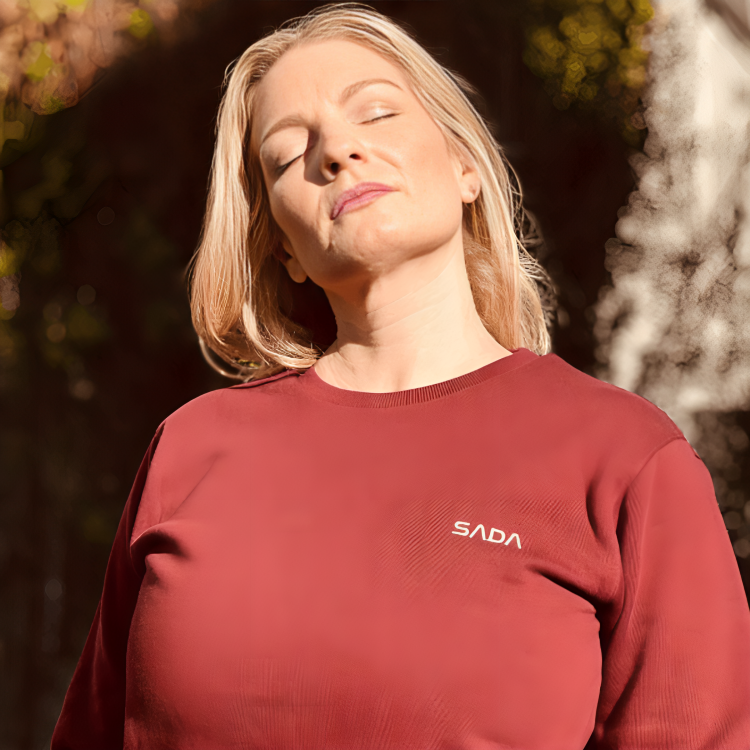 Sada Crew Neck Sweatshirt Maroon