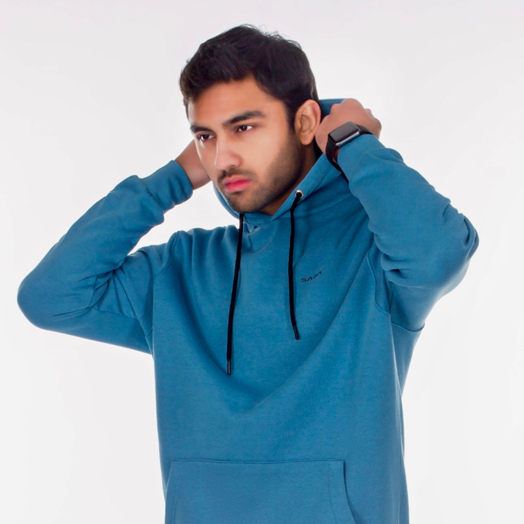 Men Sada Basic Hoodie Blue