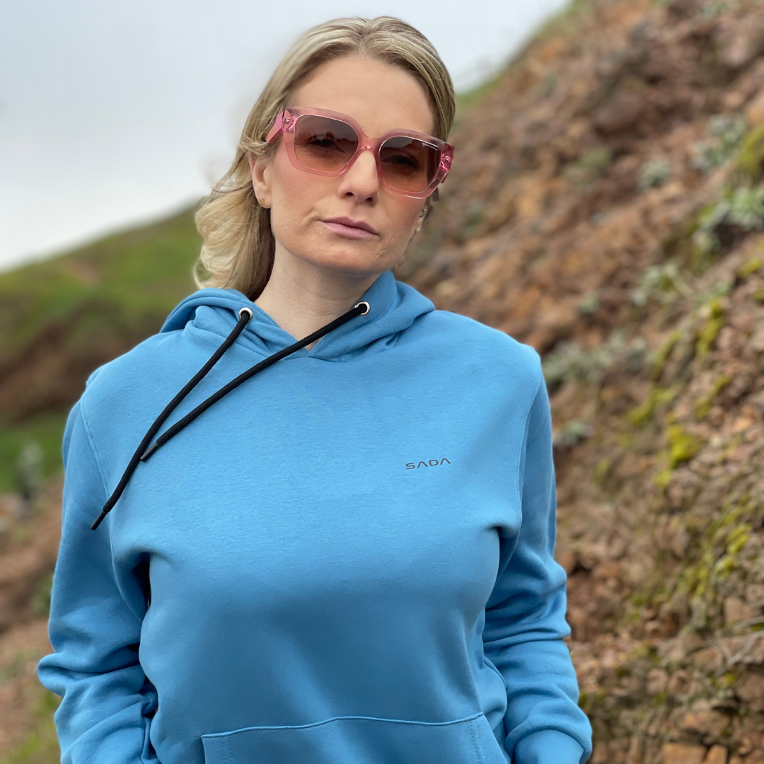 Women Sada Basic Hoodie Blue